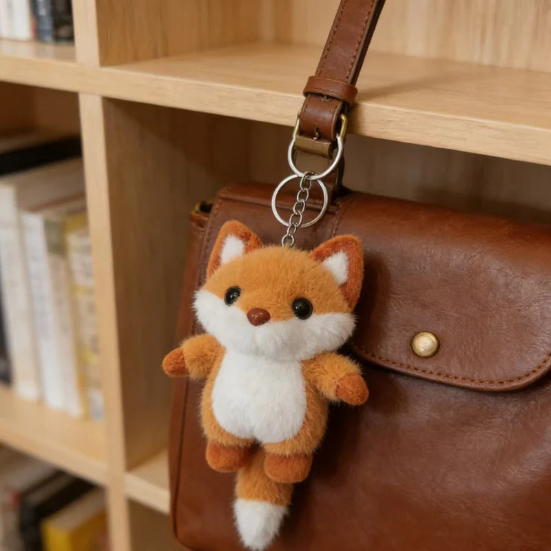 Porte-clés Peluche Kawaii Renard Paon — vue 2