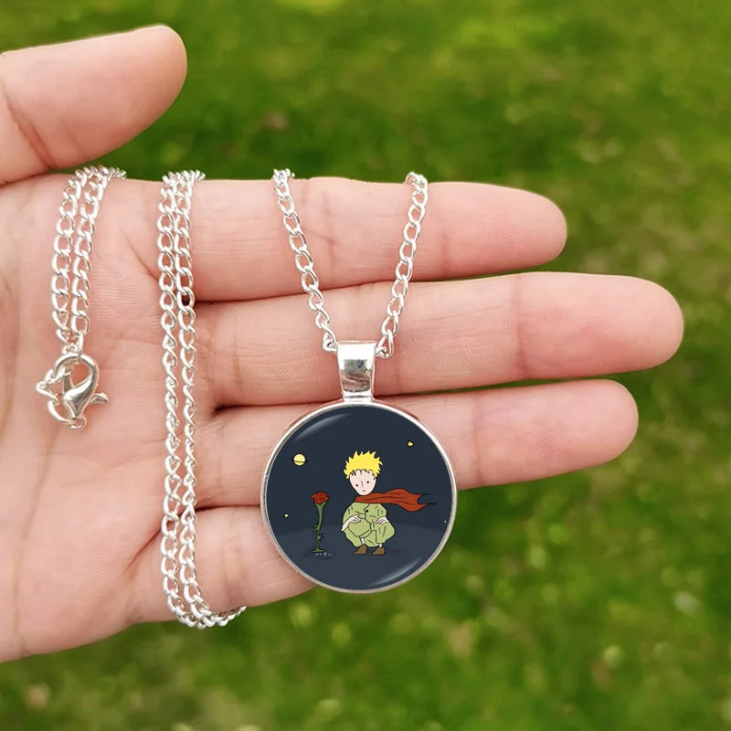 Collier Le Petit Prince et Renard Cabochon Verre — vue 6