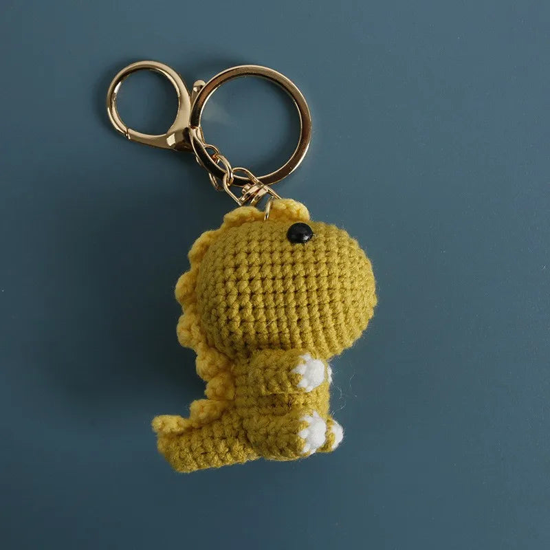 Porte-Clés Renard au Crochet avec Roses