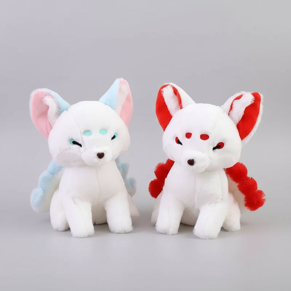 Peluche Renard Blanc à Neuf Queues 38cm — vue 3