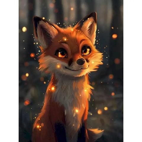 Paint by numbers fox cub