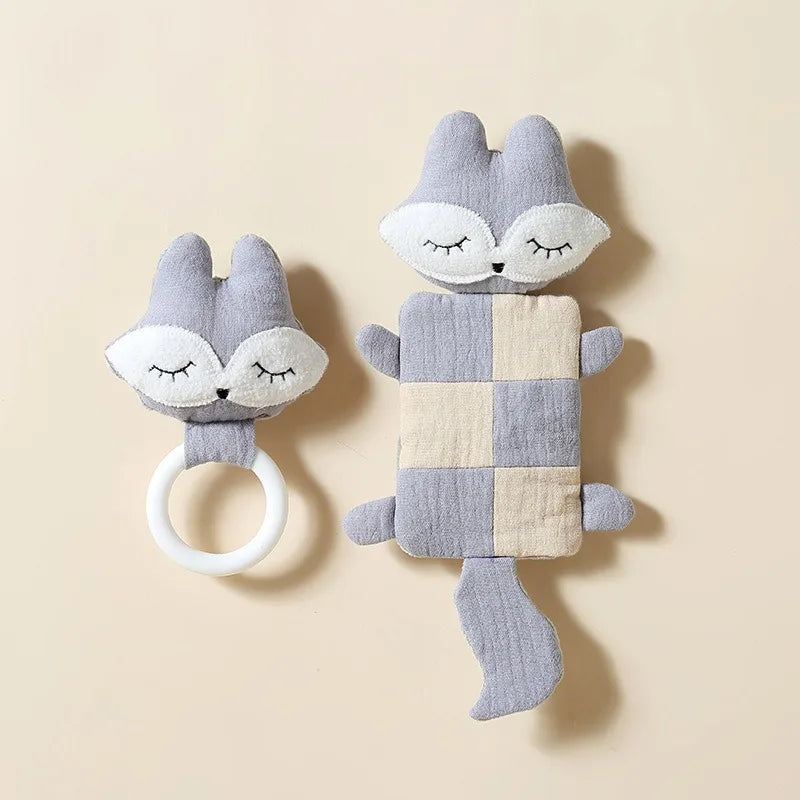 Doudou Renard Doux avec Anneau de Dentition