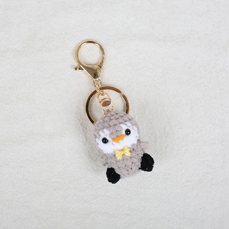 Porte-clés Crochet Renard & Pingouin Fait Main