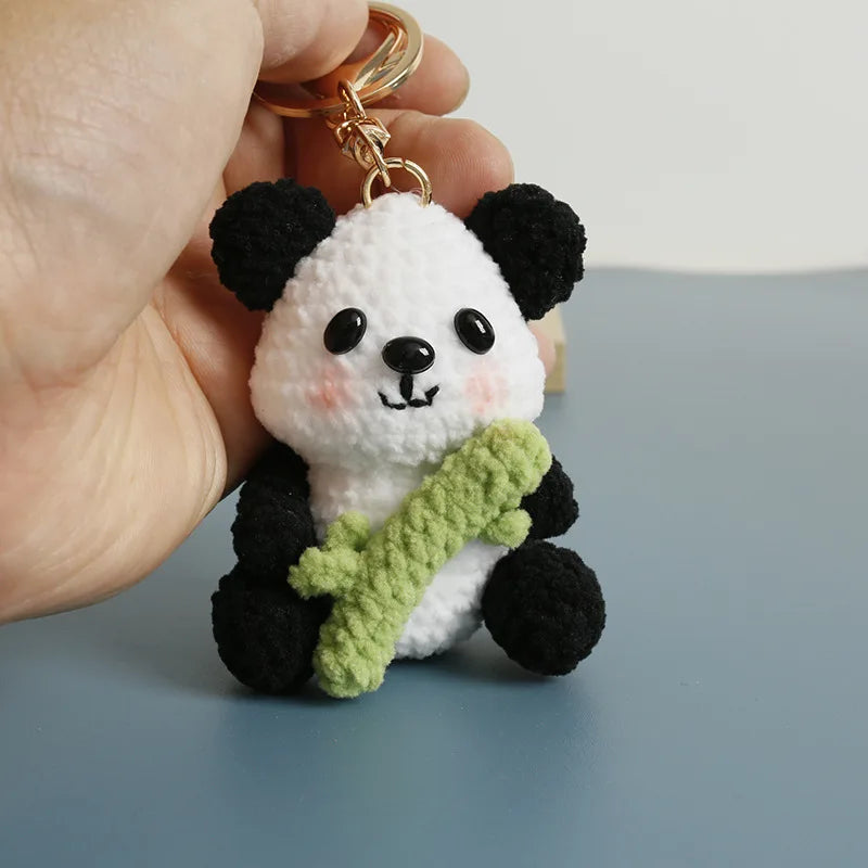Porte-Clés Renard au Crochet avec Roses