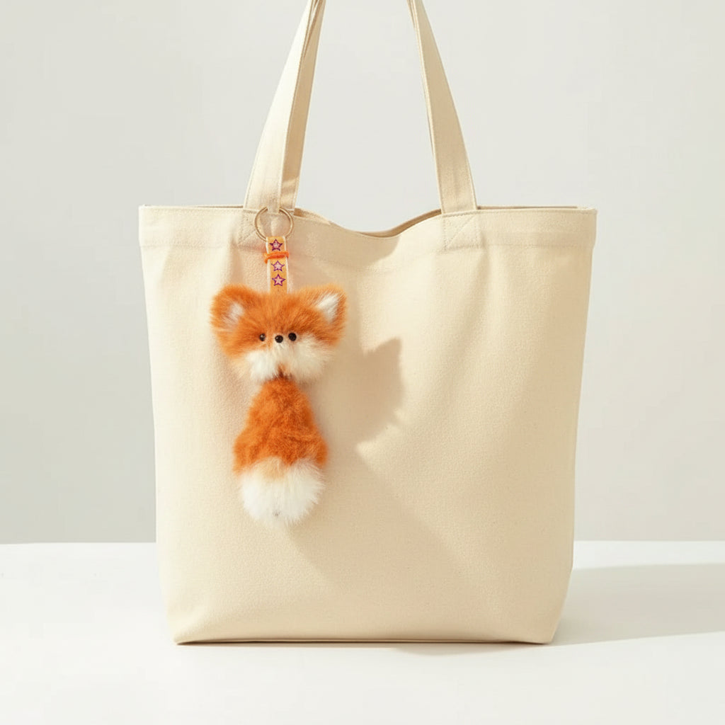 Peluche Renard Miniature Artisanale Porte-Clés