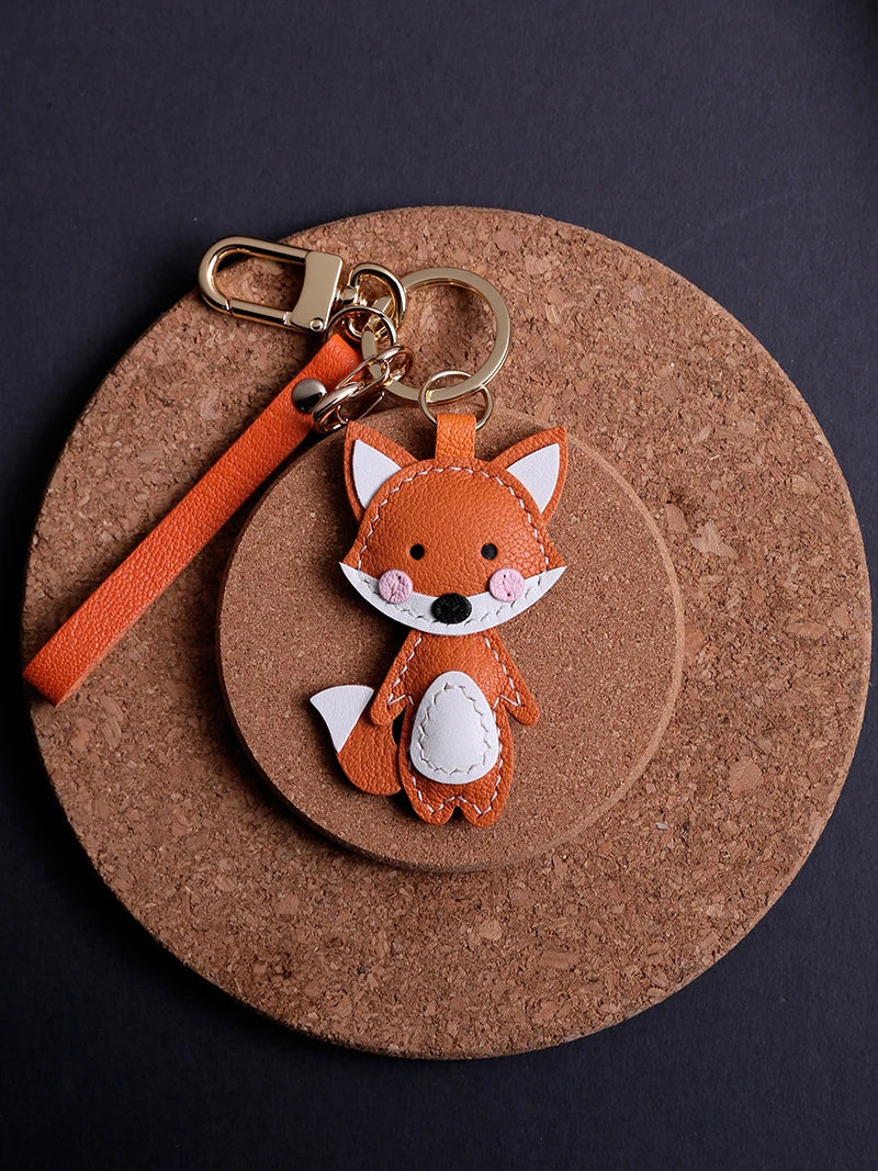 Porte-clés Renard Cuir Artisanal
