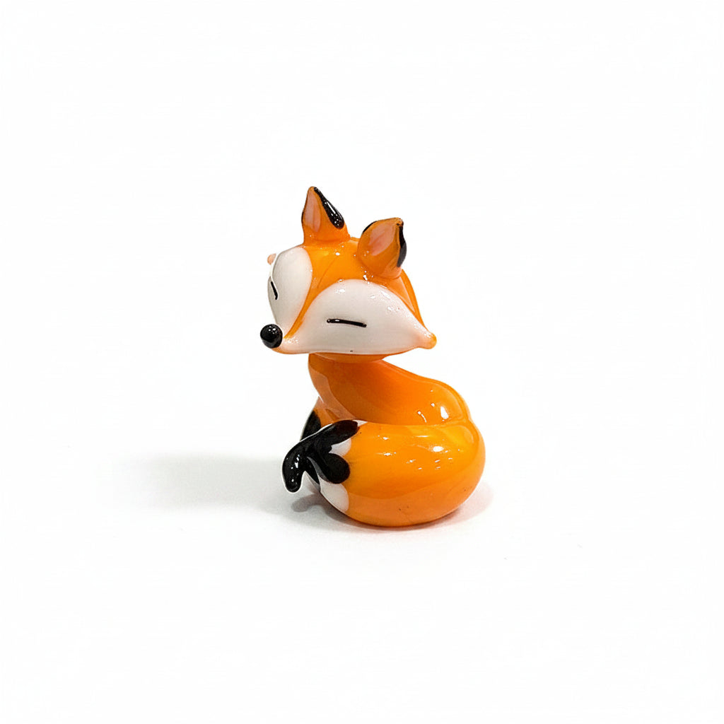Figurine Renard Kawaii en Verre Miniature — vue 2