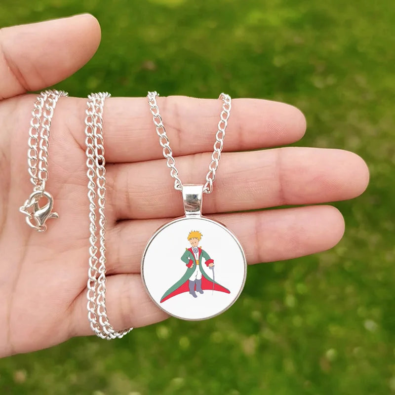 Collier Le Petit Prince et Renard Cabochon Verre — vue 11
