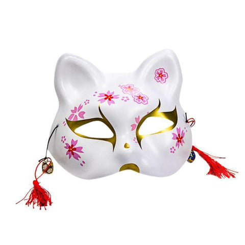 Le Renard Roux Masque renard 2020 Unisex Japanese Fox Mask With Tassels&Bell Non-toxic Cosplay Hand Painted 3D Fox Mask Costumes Props Accessories