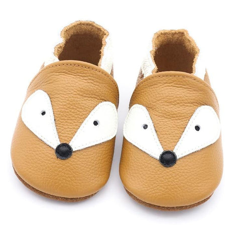 Baby Fox Leather Slippers