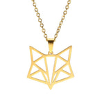 Pendentif Renard Origami (Argent & Or)