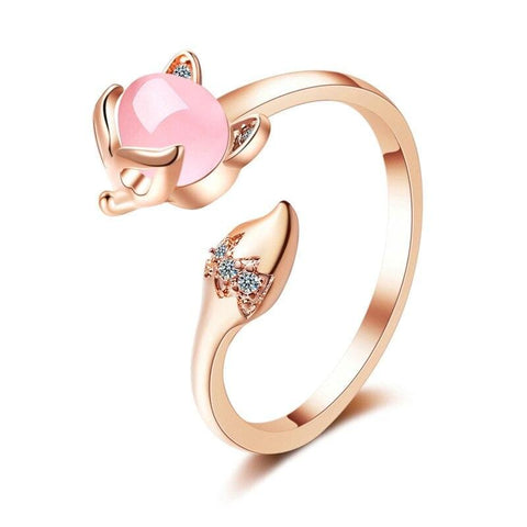 Rose gold clearance fox ring