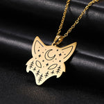 Fox's Head Necklace (Silver - Gold)