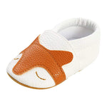 Soft Leather Fox Slippers