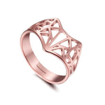 Stiliserad rävring (guld, silver och roséguld)