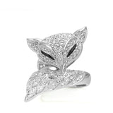 Le Renard Roux Bague Animaux Renard Argent