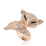 Le Renard Roux Bague Animaux Renard Or Rose