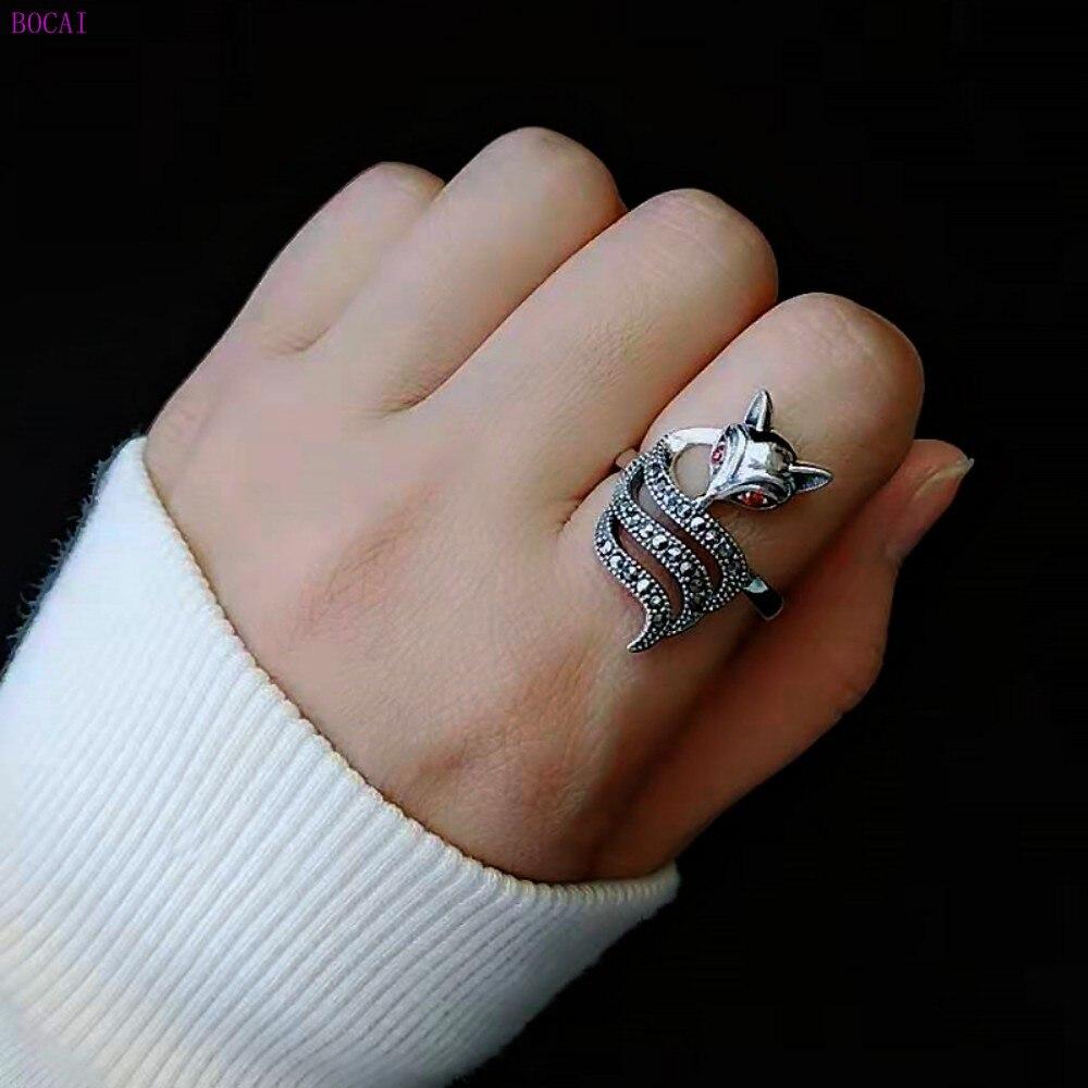 Le Renard Roux Taille ajustable Bague Queue de Renard