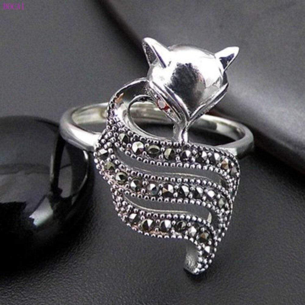 Le Renard Roux Taille ajustable Bague Queue de Renard