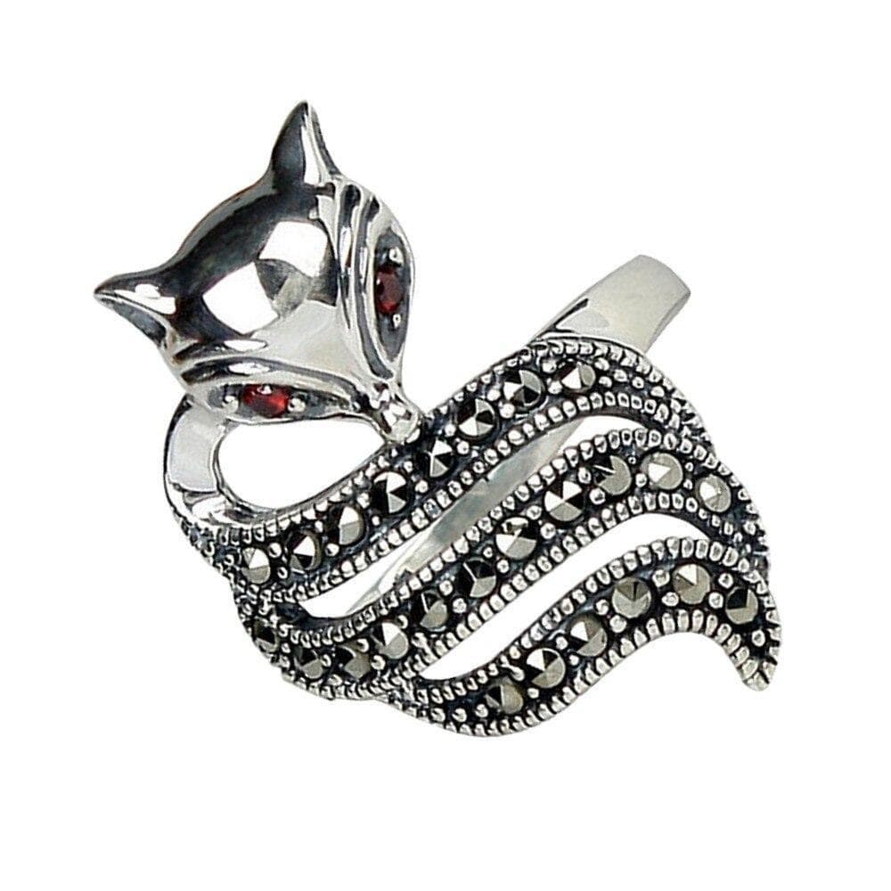 Le Renard Roux Taille ajustable Bague Queue de Renard