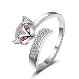 Le Renard Roux Taille ajustable Bague Renard Or Blanc