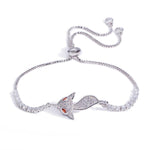 Le Renard Roux Argent Bracelet Avec Renard En Argent