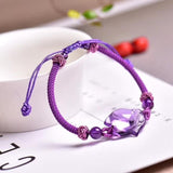 Le Renard Roux Violet Bracelet Cordon Renard Violet