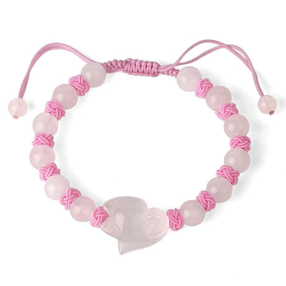 Le Renard Roux Quartz Rose Bracelet De Renard