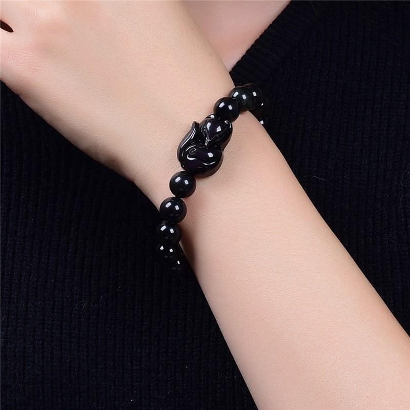 Le Renard Roux Bracelet Homme Renard Noir