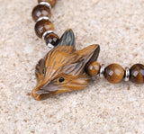 Le Renard Roux Marron Bracelet Homme Tête De Renard Marron