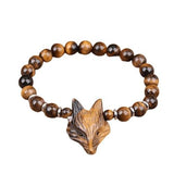 Bracelet Homme Tête De Renard Marron