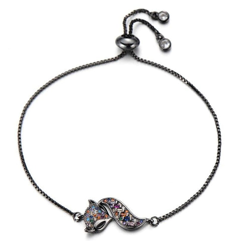 Le Renard Roux Noir Bracelet Noir Renard