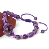 Le Renard Roux Améthyste Bracelet Perle Renard Violet