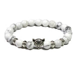 Le Renard Roux Howlite Argenté Bracelet Renard Argent