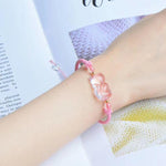 Le Renard Roux Rose Bracelet Renard Cordon Femme