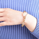 Le Renard Roux gold hair Bracelet Renard En Cristal Doré