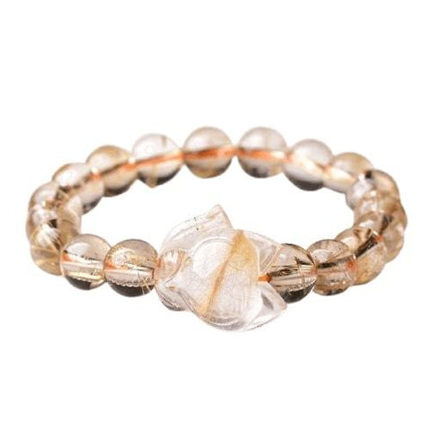 Gold Crystal Fox Bracelet