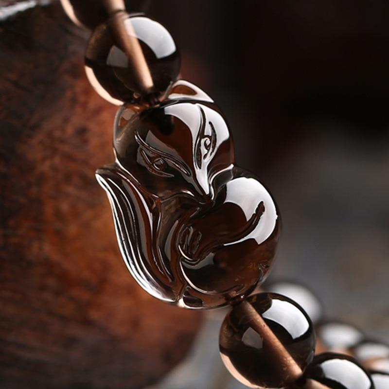 Le Renard Roux Bracelet Renard En Perle Fumée