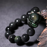 Le Renard Roux Bracelet Renard En Perle Noire