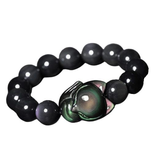 Fox-armbånd i sort perle