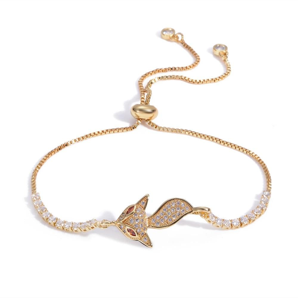 Le Renard Roux Or Bracelet Renard Or