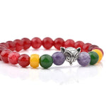 Le Renard Roux Option Bracelet Renard Perle Rouge& Jaune