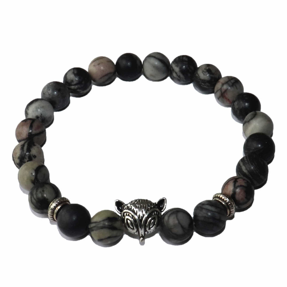 Le Renard Roux Pierre Sombre Bracelet Renard Pierres Naturelles