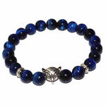 Le Renard Roux Agate Bleu Nuit Bracelet Renard Pierres Naturelles