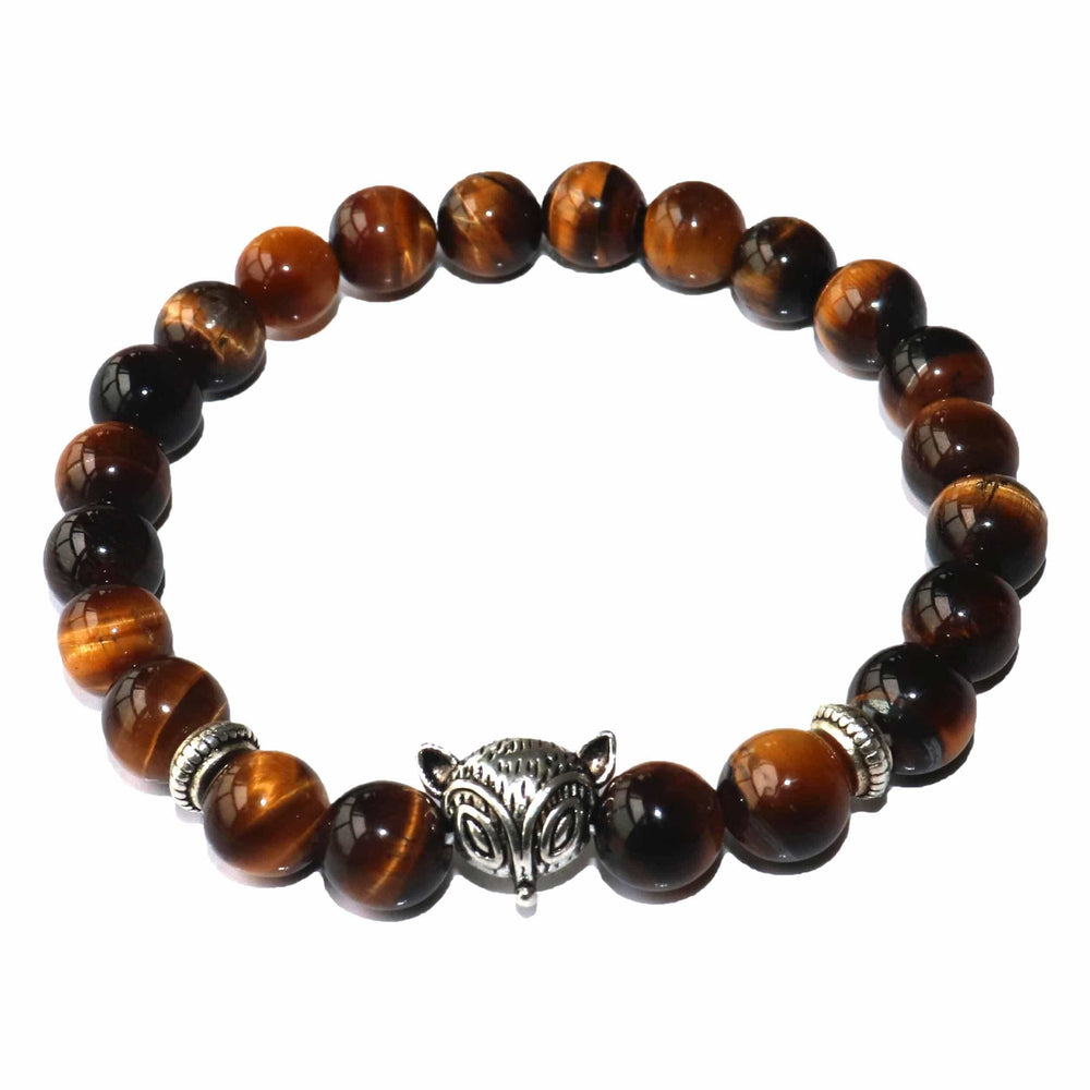 Le Renard Roux Oeil De Tigre Bracelet Renard Pierres Naturelles