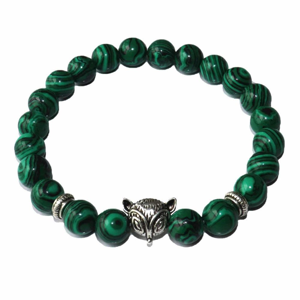 Le Renard Roux Malachite Bracelet Renard Pierres Naturelles