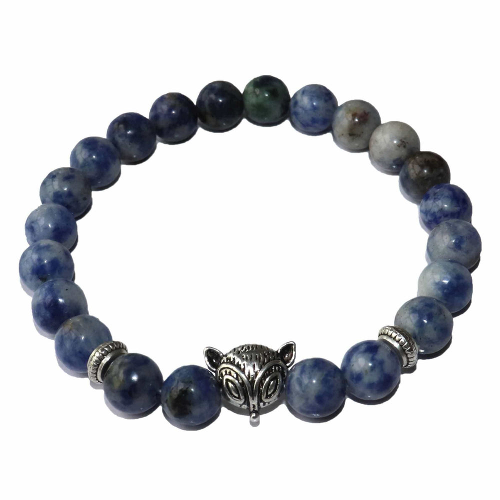 Le Renard Roux Bleu Nuit Bracelet Renard Pierres Naturelles