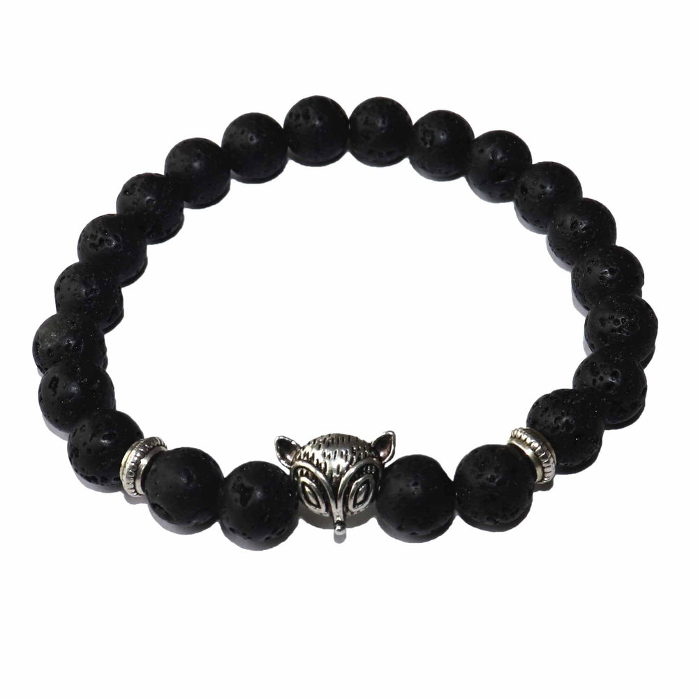 Le Renard Roux Roche Volcanique Bracelet Renard Pierres Naturelles