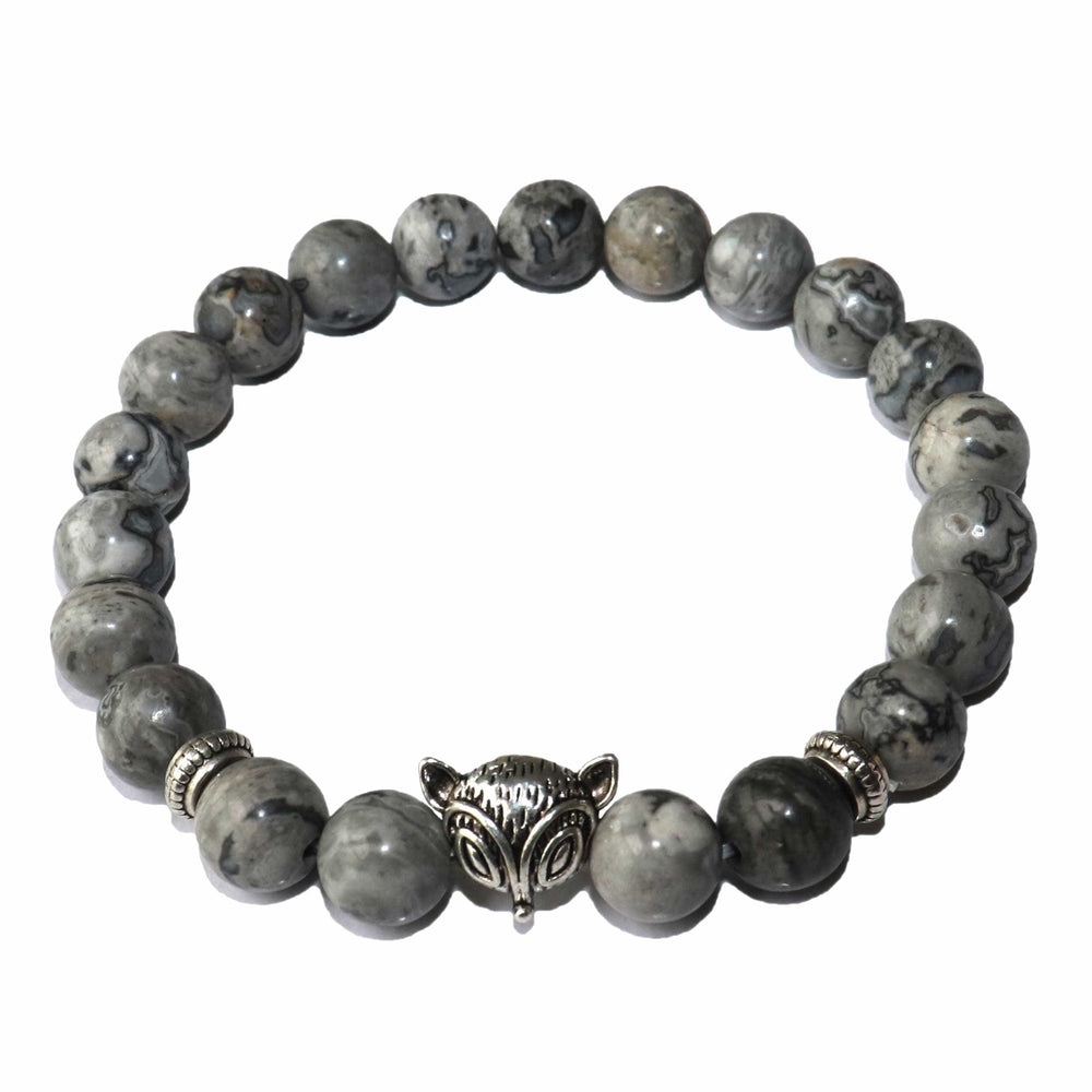 Le Renard Roux Pierre Poli Bracelet Renard Pierres Naturelles