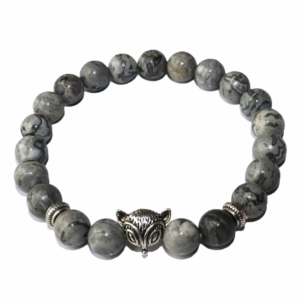 Le Renard Roux Pierre Poli Bracelet Renard Pierres Naturelles